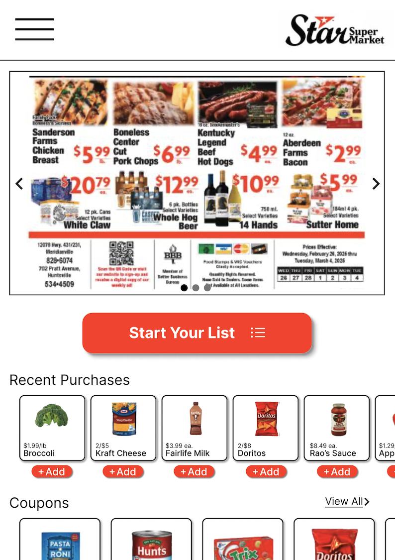 UX Case study, Grocery store app thumbnail